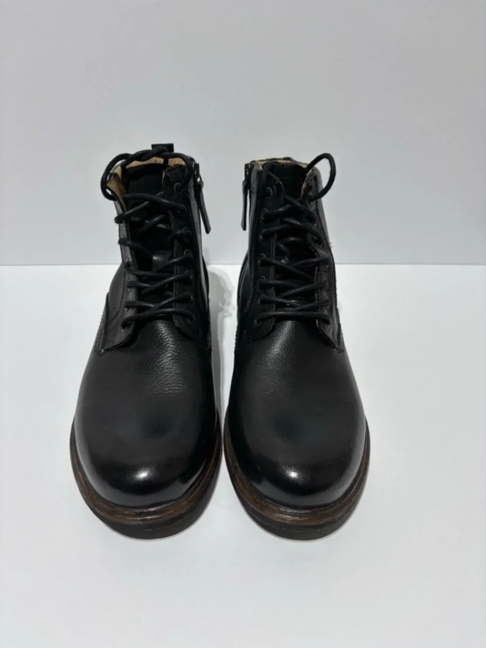 Aldo Men’s Diracien Black Leather Boots, Size 12 M